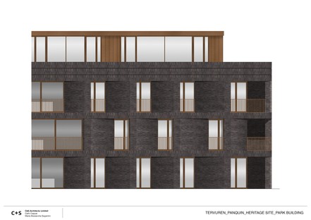C+S Architects régénération urbaine du complexe des anciennes écuries royales de Tervuren
