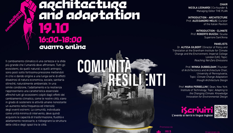 Architecture and Adaptation - Comunità Resilienti Biennale de Venise

