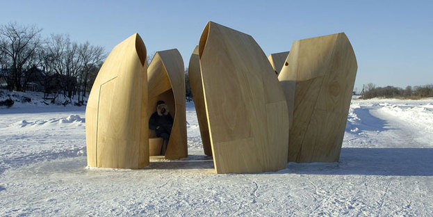 Patkau Architects : Winnipeg Skating Shelters
