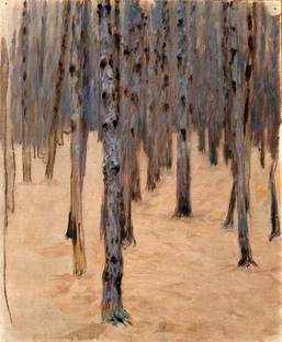 Koloman Moser. Bois de pins en hiver, aux alentours de 1907
