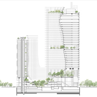 Le cabinet Ingenhoven architects signe le Marina One à Singapour
