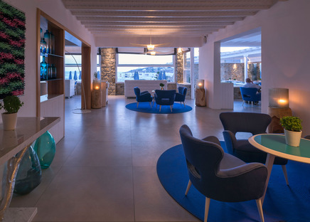 Hôtels et resorts à Mykonos avec des carrelages Ultra Ariostea
