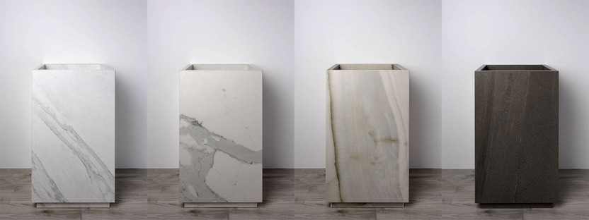 Effet marbre, pierre, résine et béton : les solutions céramiques Fiandre et Aqua Maximum 
