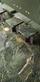 Le vert, couleur tendance pour revêtements et mobilier : tout le charme des marbres Fiandre
