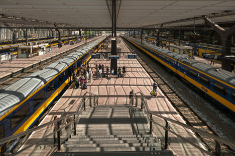 Verre, aluminium, béton et bois pour la gare de Rotterdam-Central
